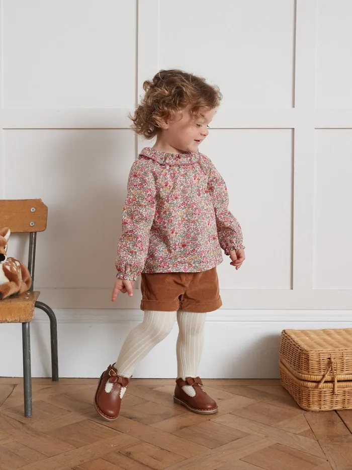Baby Baby Girl Cyrillus Babingdon Motif Blouse Made With Liberty Fabric Lib Babington Rose