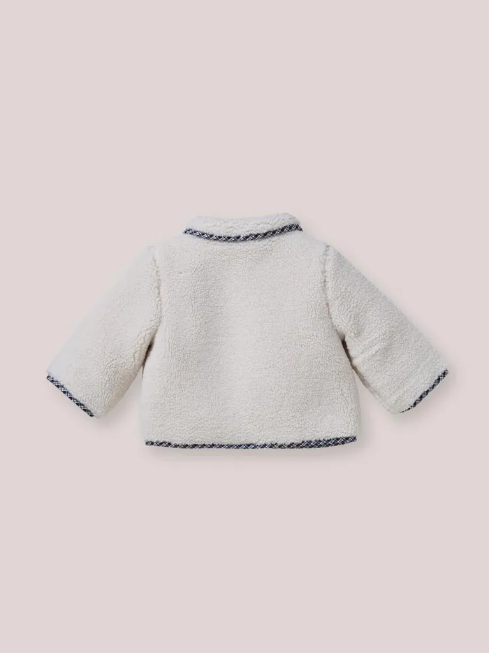 Baby Baby Girl Cyrillus Sherpa Jacket Ecru