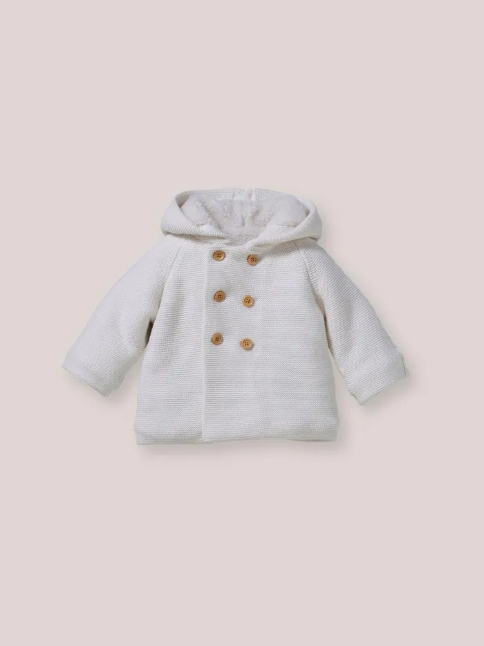 Baby Birth Cyrillus Burnoose Jacket Ecru