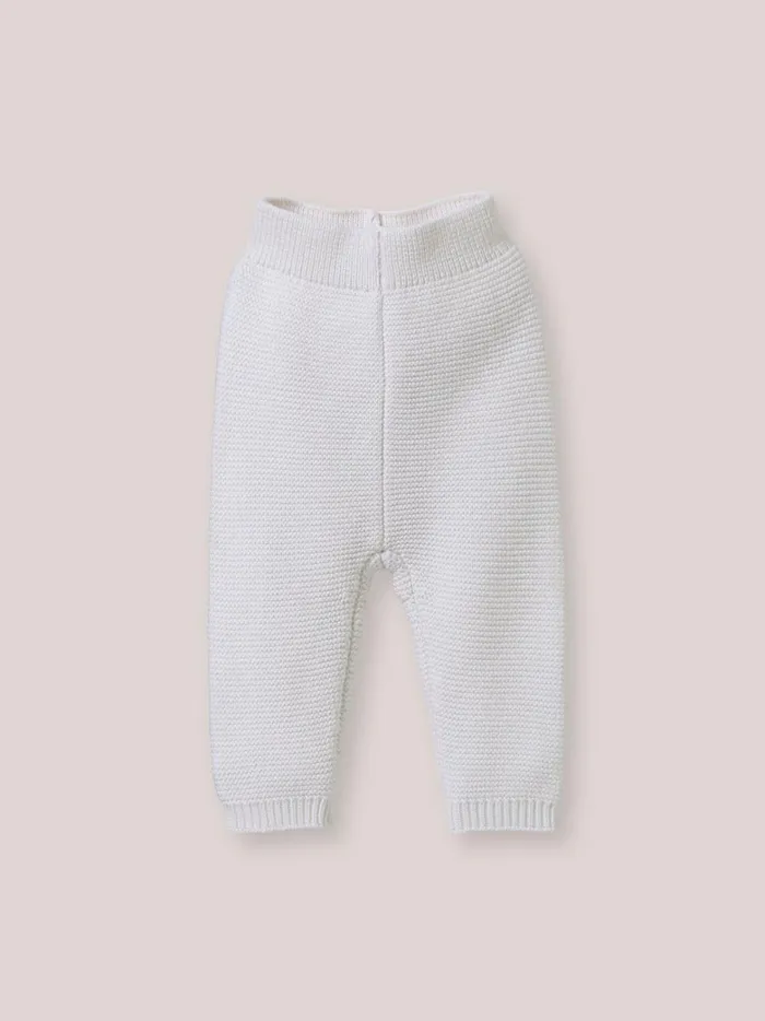 Baby Birth Cyrillus Organic Cotton And Wool Leggings Ecru