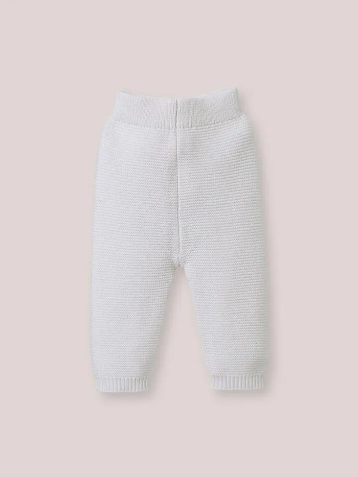 Baby Birth Cyrillus Organic Cotton And Wool Leggings Ecru