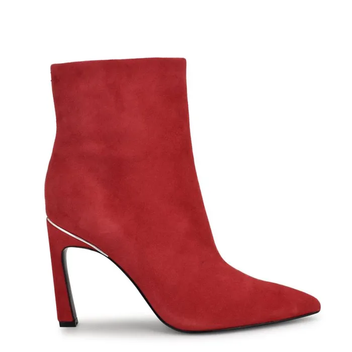 Baey Dress Ankle Booties Red Suede Women Nine West Boots and Booties