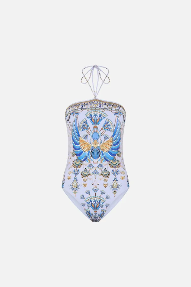 BANDEAU ONE PIECE WITH HALTER TIE UNDER SCARAB SKIES Under Scarab Skies Womens Camilla One Pieces