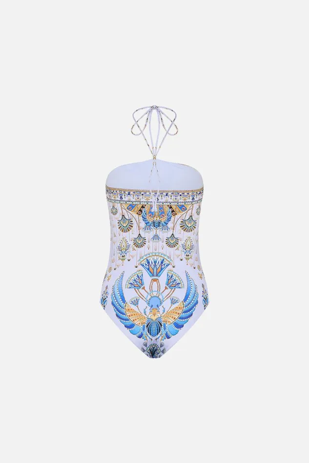 BANDEAU ONE PIECE WITH HALTER TIE UNDER SCARAB SKIES Under Scarab Skies Womens Camilla One Pieces