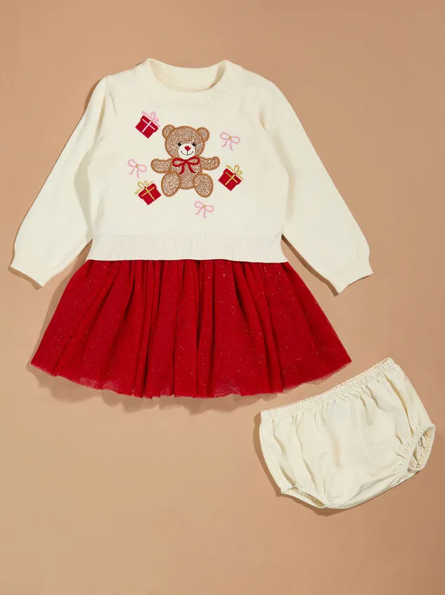 Beary Christmas Baby Sweater And Tutu Skirt Set Red Girl Altar039d State Playwear