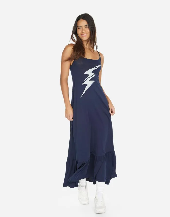 Beatrix Cracked Lightning Bolt Navy Women Lauren Moshi Dresses