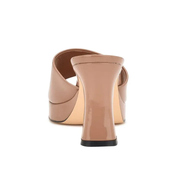 Beez Platform Sandals Medium Natural Patent Women Nine West Sandals Beez Platform Sandals Medium Natural Patent Women Nine West Sandals