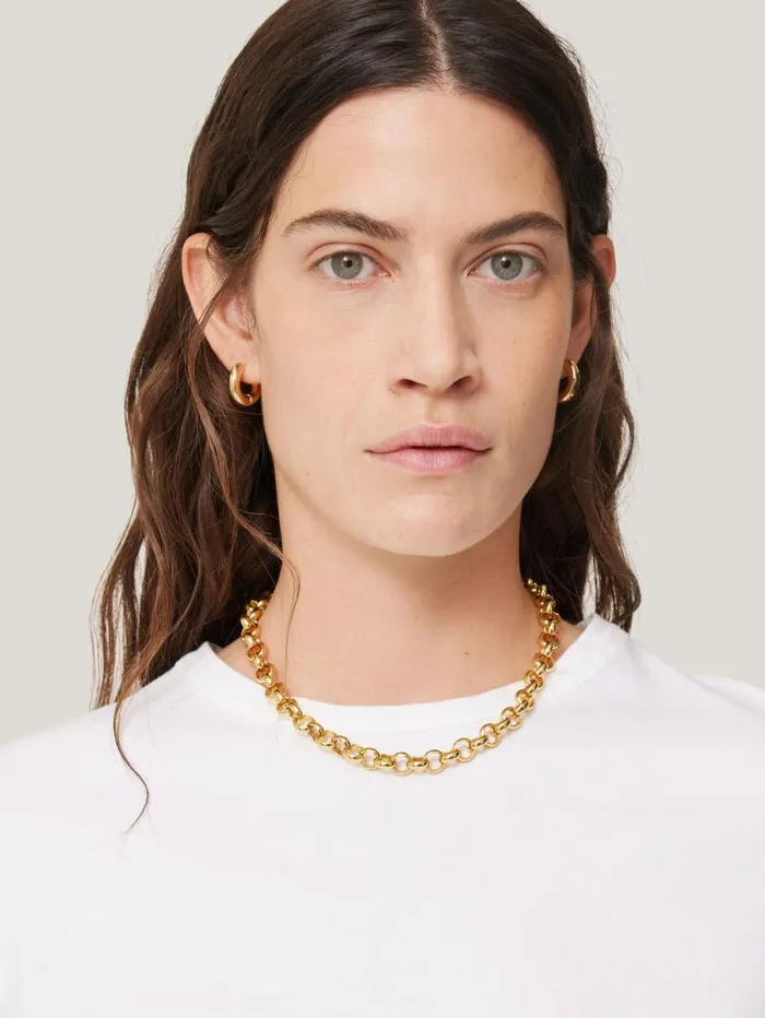 Belcher Chain Necklace Gold Women Jigsaw Jewellery