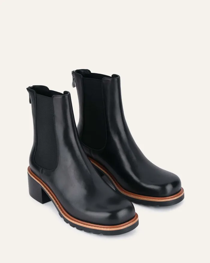 Beverley mid ankle boots black leather MID ANKLE BOOTS jomercer Women Beverley mid ankle boots black leather MID ANKLE BOOTS jomercer Women