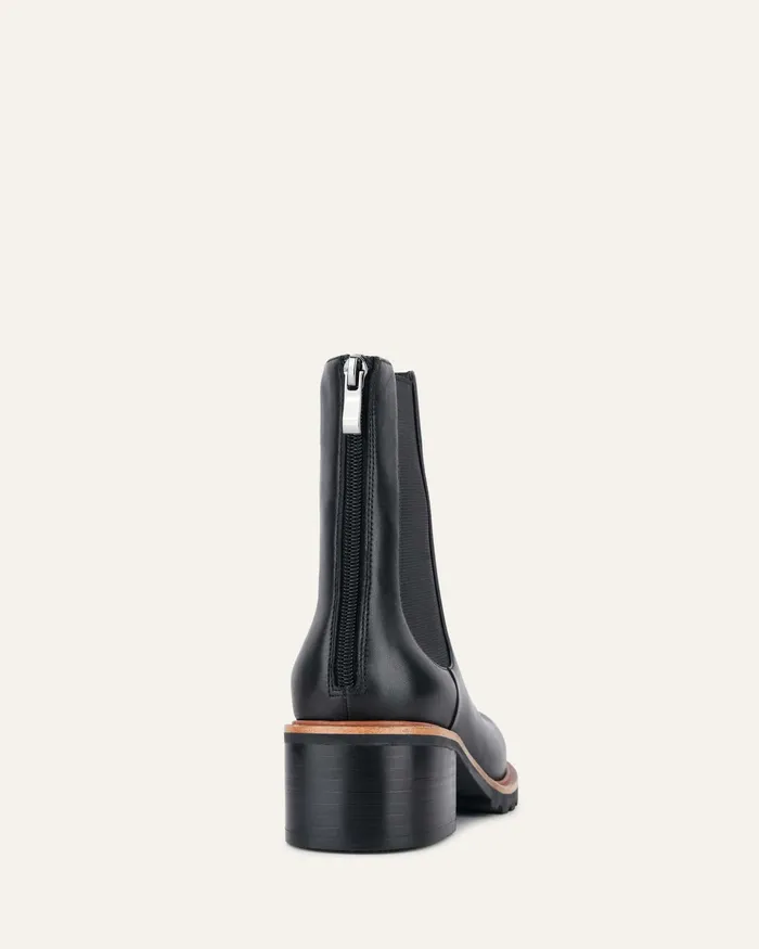 Beverley mid ankle boots black leather MID ANKLE BOOTS jomercer Women Beverley mid ankle boots black leather MID ANKLE BOOTS jomercer Women