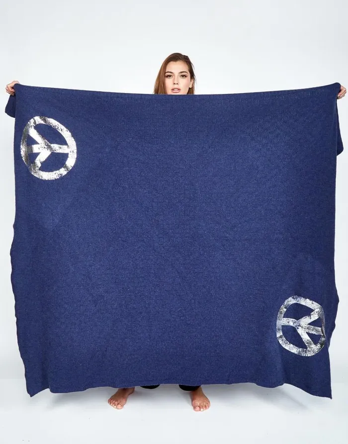Bexley Foil Vintage Peace Navy Women Lauren Moshi Sweaters and Knits