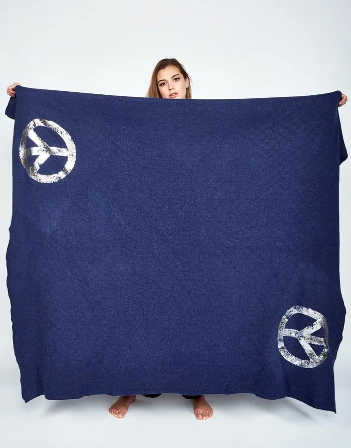 Bexley Foil Vintage Peace Navy Women Lauren Moshi Sweaters and Knits Bexley Foil Vintage Peace Navy Women Lauren Moshi Sweaters and Knits