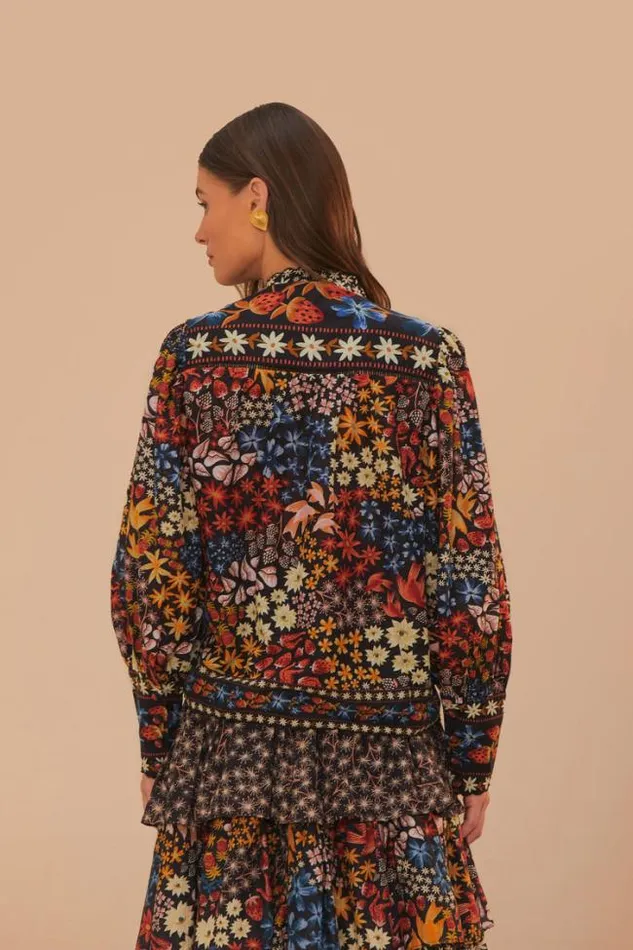 Black Jujus Garden Blouse Women FARM Rio Blouses