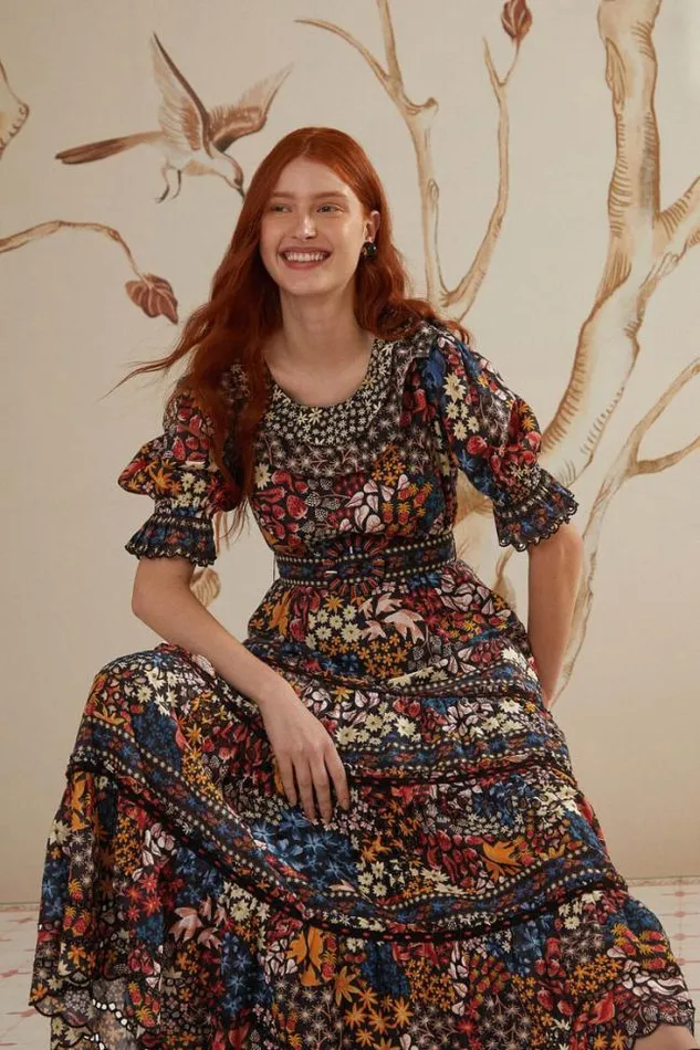 Black Jujus Garden Maxi Dress Women FARM Rio Maxi Dresses