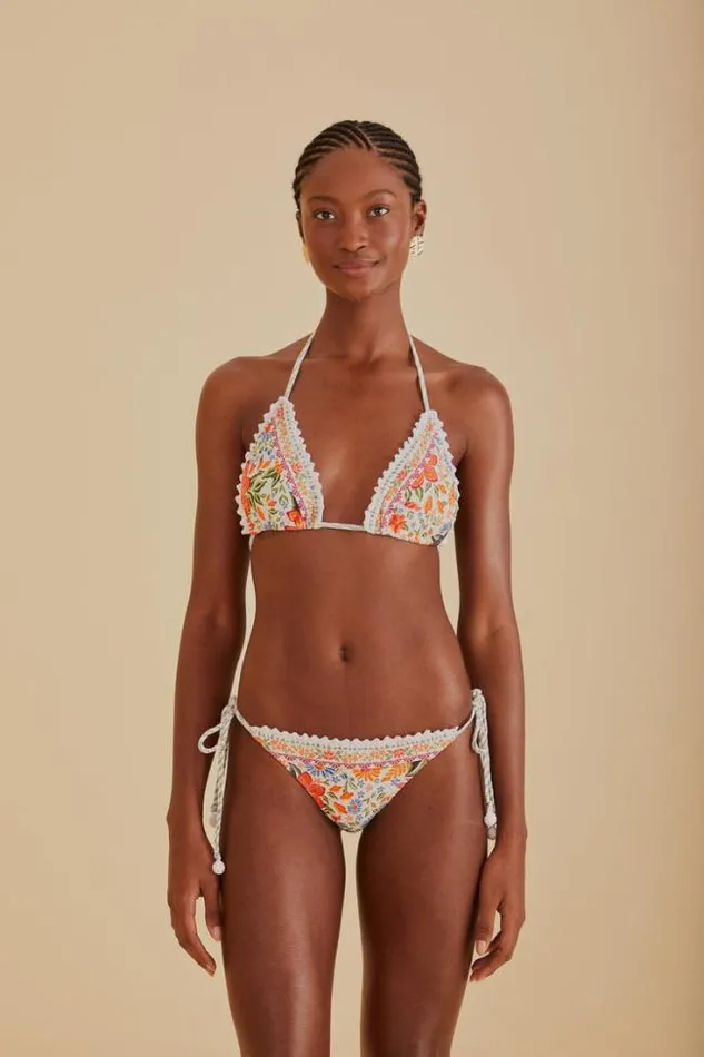 Bloom Garden Side Tie Bikini Bottom Women FARM Rio Bikinis