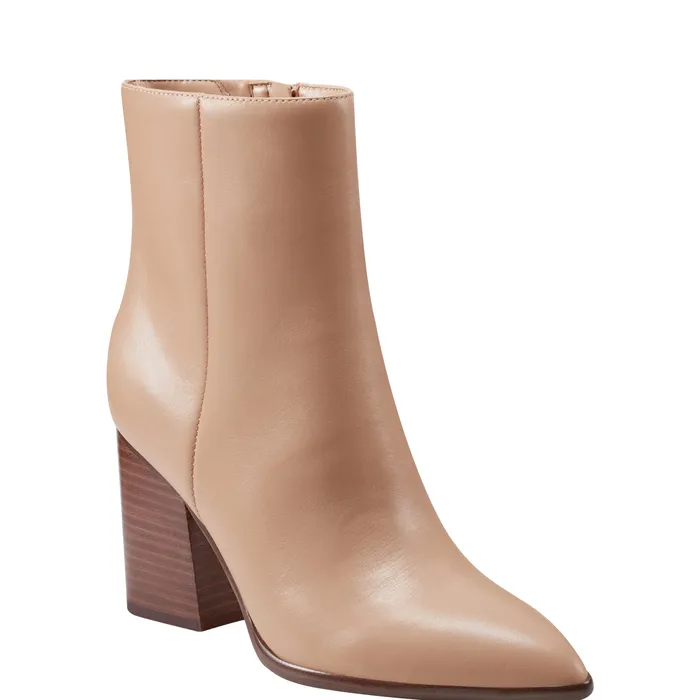Boots and Booties Melysa Dress Bootie Light Natural Leather Marc Fisher Women