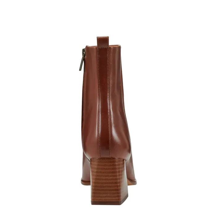 Boots and Booties Women Marc Fisher Floria Square Toe Bootie Tan Leather