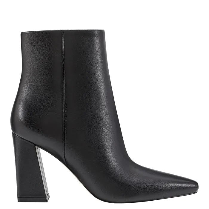 Boots and Booties Women Marc Fisher Yanara Heeled Bootie Black Leather