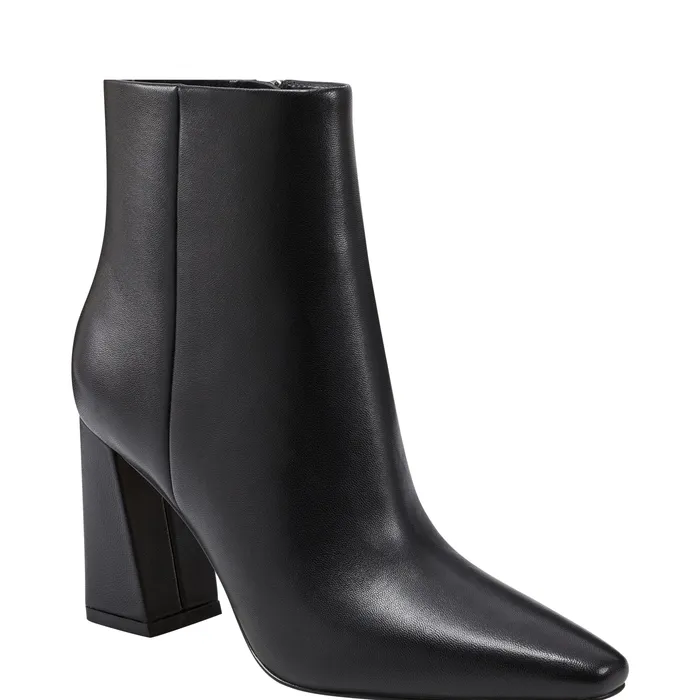 Boots and Booties Women Marc Fisher Yanara Heeled Bootie Black Leather