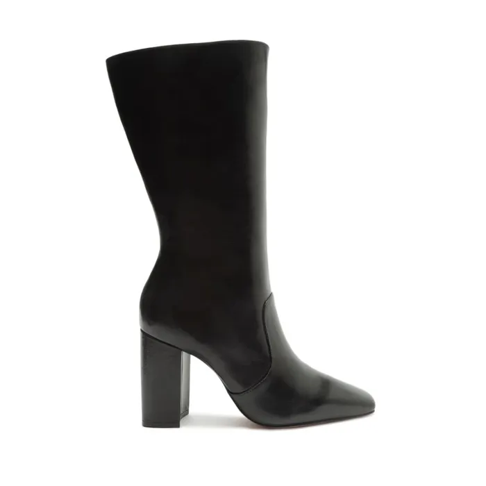 Boots Camille Atanado Leather Bootie Black Schutz Shoes Booties