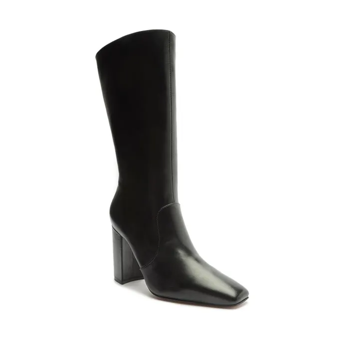 Boots Camille Atanado Leather Bootie Black Schutz Shoes Booties