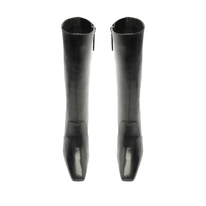 Boots Camille Atanado Leather Bootie Black Schutz Shoes Booties