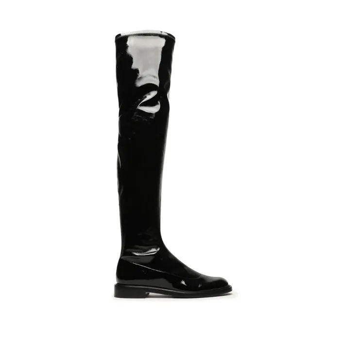 Boots Kaolin Over The Knee Patent Leather Boot Black Schutz Shoes Boots