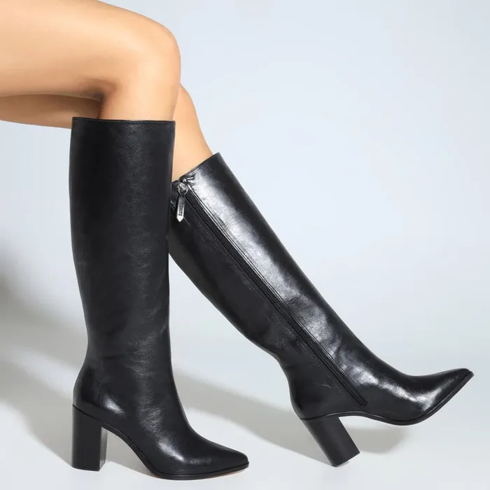 Boots Mikki Up Block Leather Boot Black Schutz Shoes Boots Boots Mikki Up Block Leather Boot Black Schutz Shoes Boots