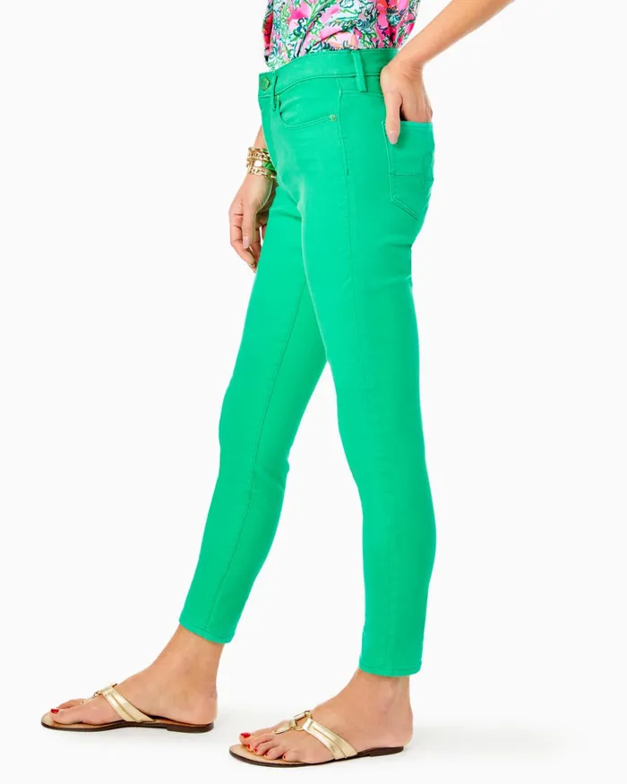 Bottoms Women Lilly Pulitzer 29034 Eagan High Rise Super Skinny Jean Botanical Green Bottoms Women Lilly Pulitzer 29034 Eagan High Rise Super Skinny Jean Botanical Green