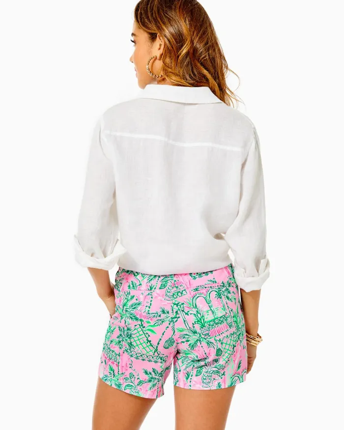 Bottoms Women Lilly Pulitzer 5034 Callahan Stretch Short Mandevilla Baby Always Worth It