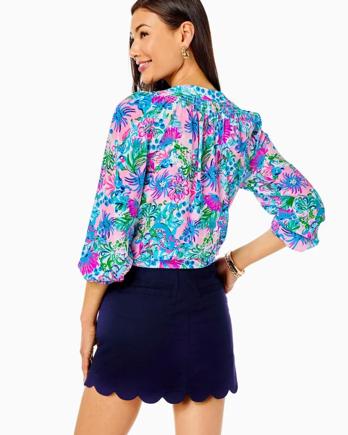 Bottoms Women Lilly Pulitzer Colette Scallop Hem Skort True Navy