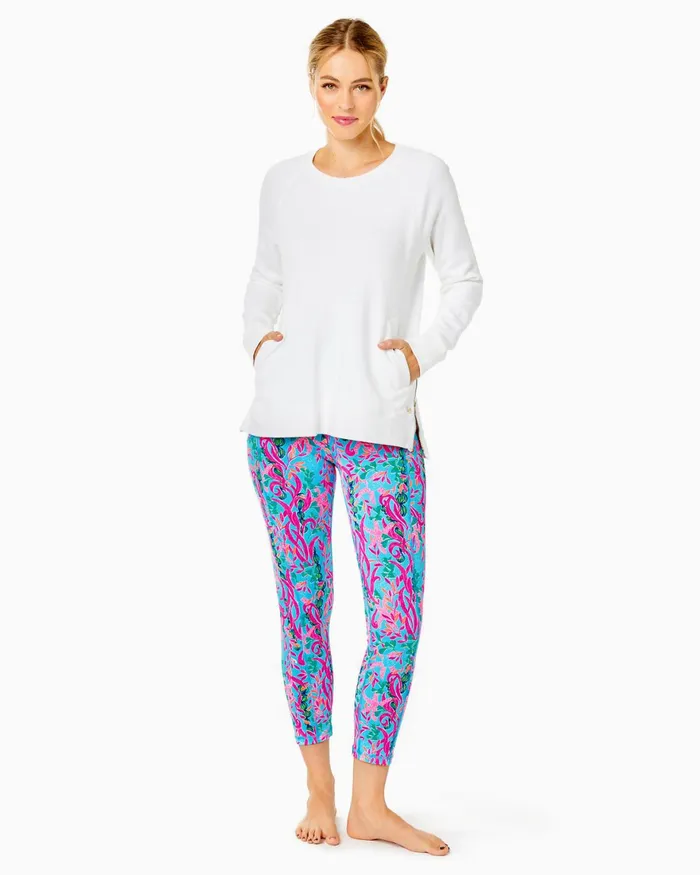 Bottoms Women Lilly Pulitzer UPF 50 Luxletic 21034 South Beach High Rise Crop Legging Surf Blue Coral Of The Story Bottoms Women Lilly Pulitzer UPF 50 Luxletic 21034 South Beach High Rise Crop Legging Surf Blue Coral Of The Story