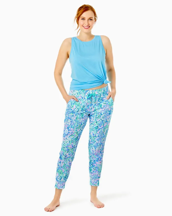Bottoms Women Lilly Pulitzer UPF 50 Luxletic 28034 Island Jogger Surf Blue Soleil It On Me Bottoms Women Lilly Pulitzer UPF 50 Luxletic 28034 Island Jogger Surf Blue Soleil It On Me