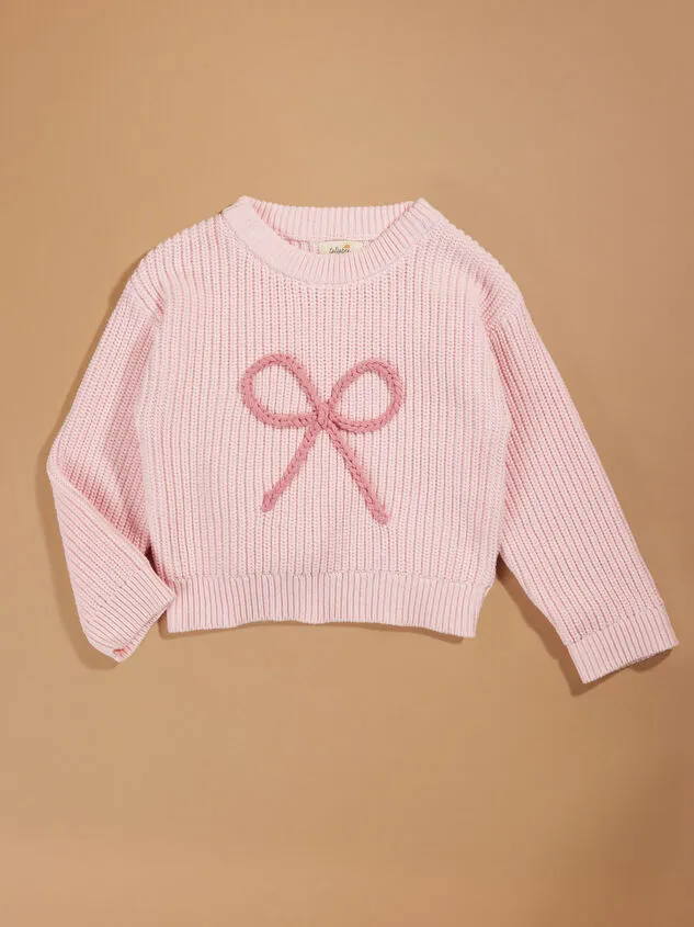 Bow Embroidered Sweater Pink Girl Altar039d State Tops Bow Embroidered Sweater Pink Girl Altar039d State Tops