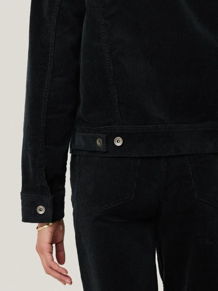Boxy Cord Trucker Jacket Navy Women Jigsaw Coords