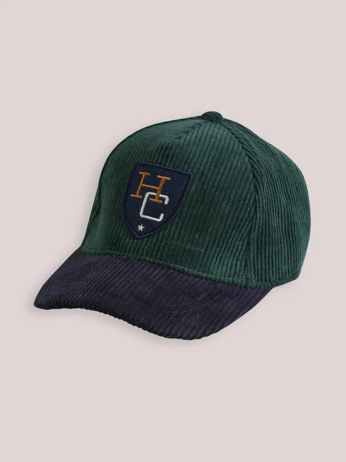 Boys Accessories Cyrillus TwoColor Corduroy Cap Vert Anglais