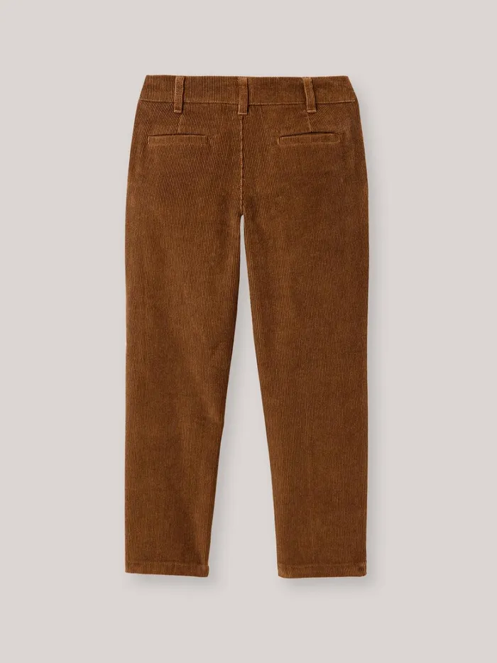 Boys Clothing Cyrillus Corduroy Chino Trousers Cafe