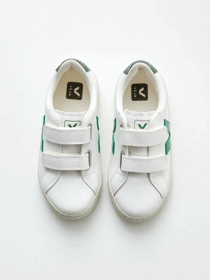 Boys Shoes Cyrillus Children039s Leather Veja Sneakers Blancvert