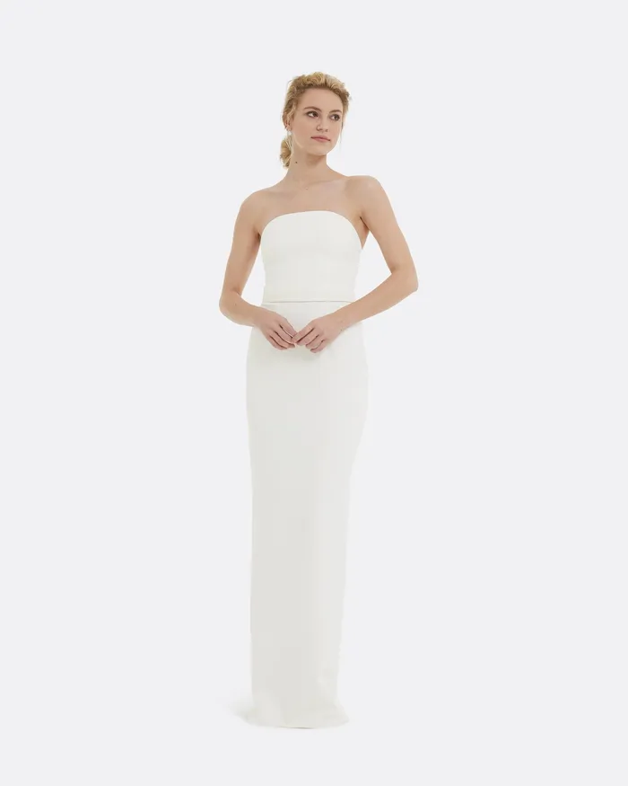 Bridal Azrael Long Dress Ivory 8211 Safiyaa Women