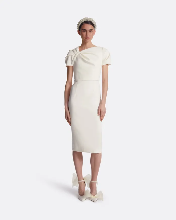 Bridal Callina Ivory Midi Dress Ivory Safiyaa Women