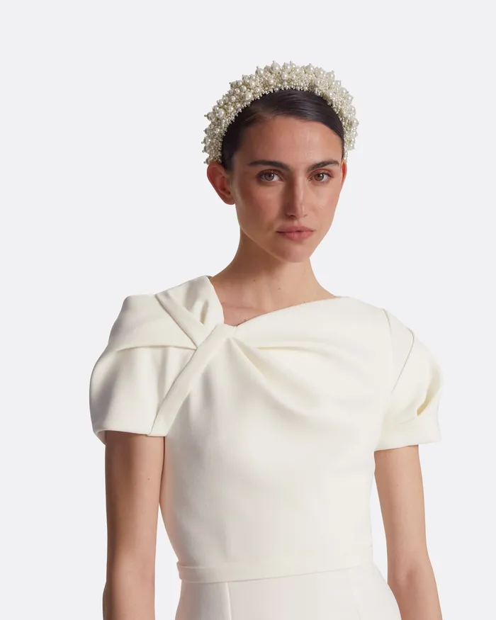 Bridal Callina Ivory Midi Dress Ivory Safiyaa Women