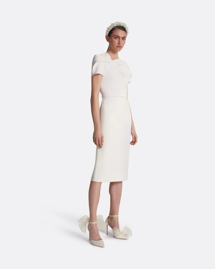 Bridal Callina Ivory Midi Dress Ivory Safiyaa Women