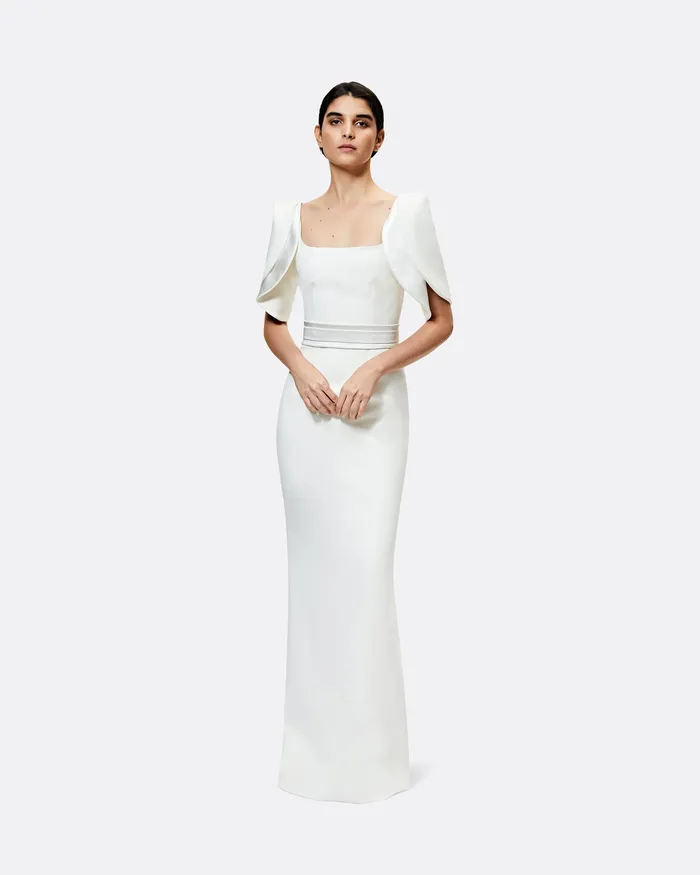 Bridal Women Dara Ivory Long Dress Ivory Safiyaa