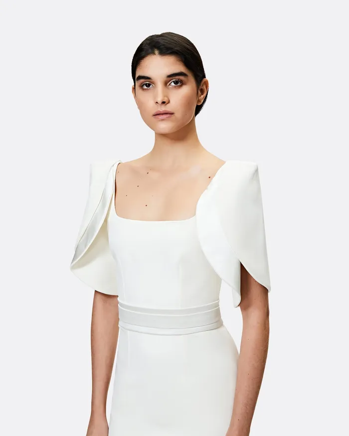 Bridal Women Dara Ivory Long Dress Ivory Safiyaa