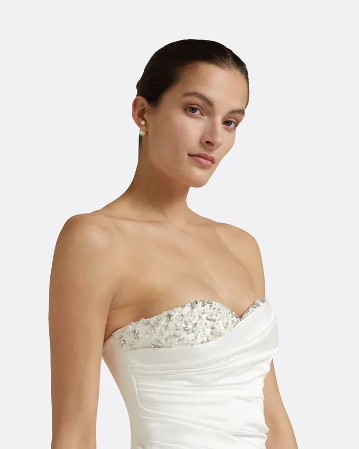Bridal Women Safiyaa Danielle Ivory Midi Dress Ivory