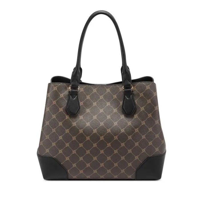 Brooklyn Jet Set Carryall Brown Black Logo Women Nine West Satchels and Shoulder Bags Brooklyn Jet Set Carryall Brown Black Logo Women Nine West Satchels and Shoulder Bags