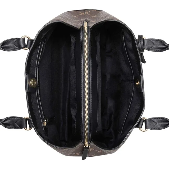 Brooklyn Jet Set Carryall Brown Black Logo Women Nine West Satchels and Shoulder Bags Brooklyn Jet Set Carryall Brown Black Logo Women Nine West Satchels and Shoulder Bags