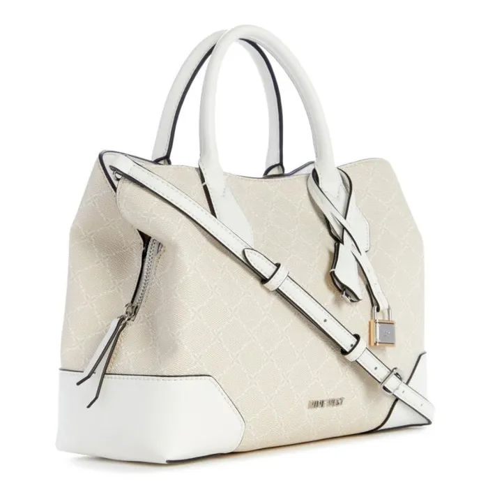 Brooklyn Jet Set Satchel Cream Logo Women Nine West Satchels and Shoulder Bags Brooklyn Jet Set Satchel Cream Logo Women Nine West Satchels and Shoulder Bags