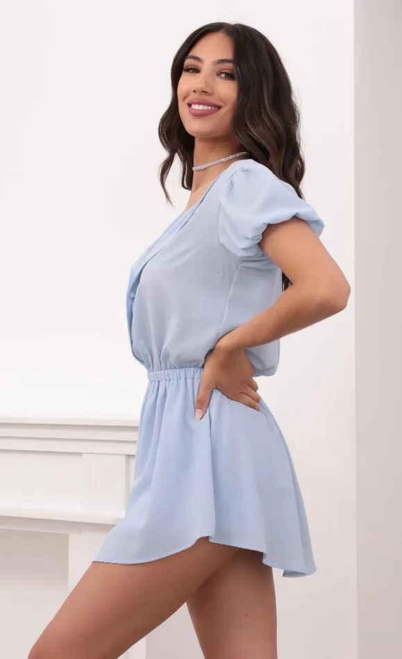 Button Down Dress Light Blue Women LUCY IN THE SKY Mini Dresses Button Down Dress Light Blue Women LUCY IN THE SKY Mini Dresses