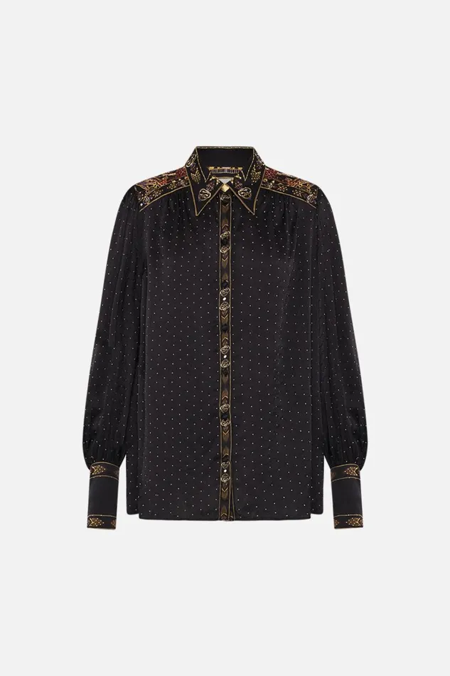BUTTON THROUGH BLOUSON SLEEVE BLOUSE CARTOUCHE KINGDOM Cartouche Kingdom Womens Camilla Blouses and Shirts